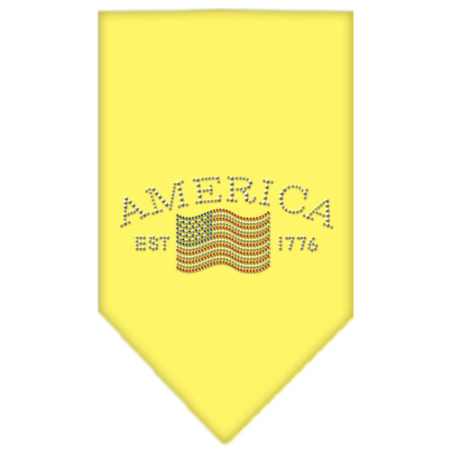 Classic American Rhinestone Bandana Yellow Large